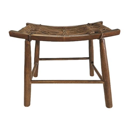 Vtg primitive wood stool - primitive,