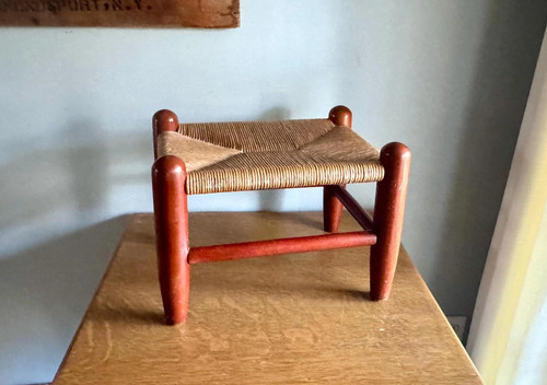 Vtg wooden foot - foot, stool