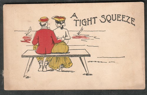 1907 comic post card tight - 1907, a